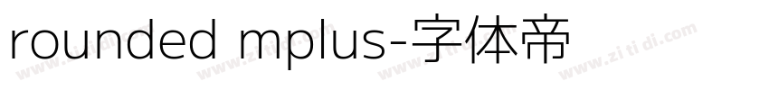 rounded mplus字体转换